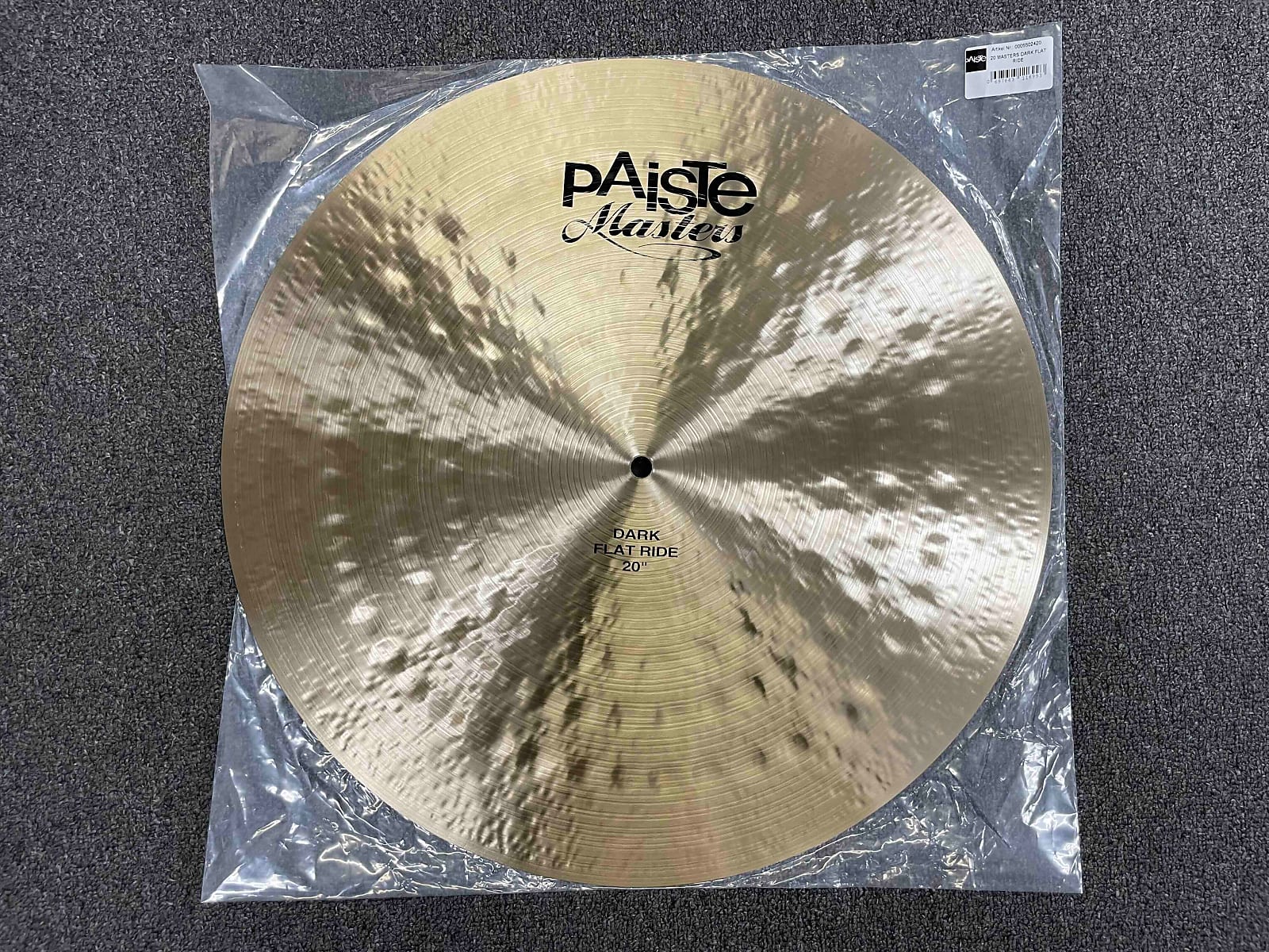 Platillo ride Paiste Masters Series de 20" con tapa plana oscura *EN STOCK*